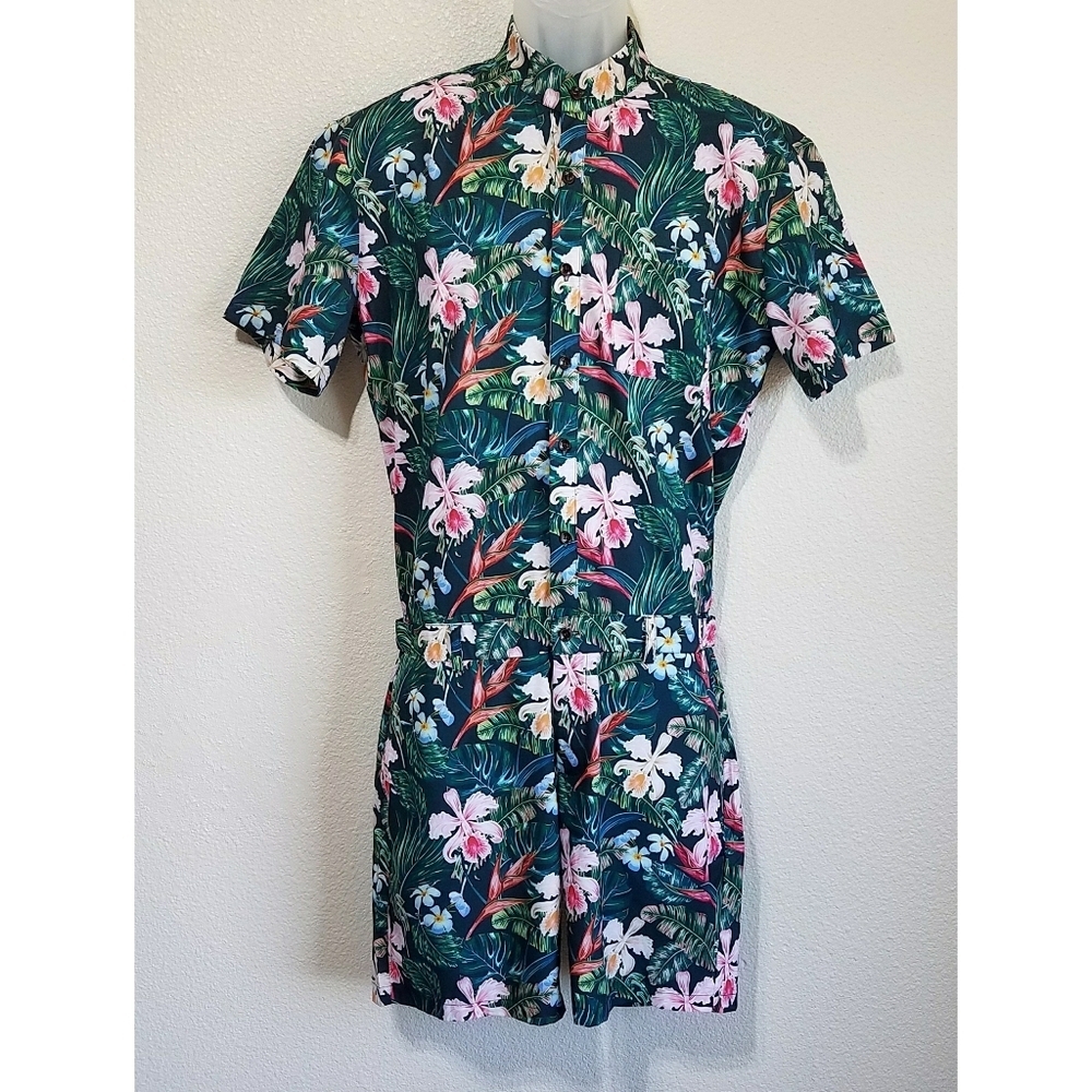 RomperJack Men's Tropical Print Romper